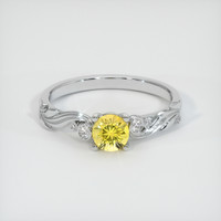 0.75 Ct. Yellow Sapphire Ring, Platinum 950 1