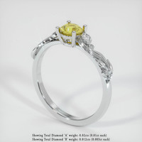 0.75 Ct. Yellow Sapphire Ring, Platinum 950 2