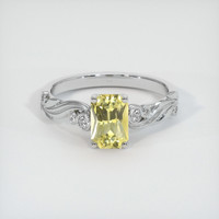 0.92 Ct. Yellow Sapphire Ring, Platinum 950 1