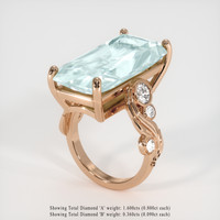 15.27 Ct. Gemstone Ring, 14K Rose Gold 2