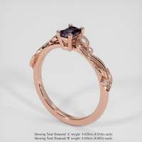 0.44 Ct. Pinkish Purple Spinel Ring, 14K Rose Gold 2