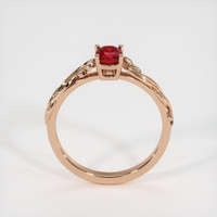 0.71 Ct. Ruby Ring, 14K Rose Gold 3