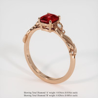 1.25 Ct. Ruby Ring, 14K Rose Gold 2