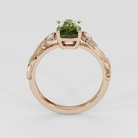 2.04 Ct. Green Sapphire Ring, 14K Rose Gold 3