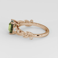 2.04 Ct. Green Sapphire Ring, 14K Rose Gold 4