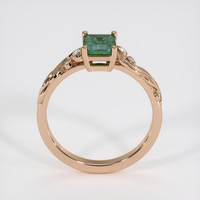 0.93 Ct. Green Sapphire Ring, 14K Rose Gold 3