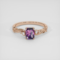 1.10 Ct. Bi Color Sapphire Ring, 14K Rose Gold 1
