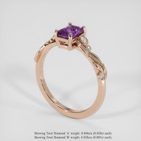 1.10 Ct. Bi Color Sapphire Ring, 14K Rose Gold 2