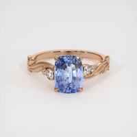 2.00 Ct. Blue Sapphire Ring, 14K Rose Gold 1