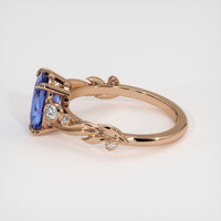 2.00 Ct. Blue Sapphire Ring, 14K Rose Gold 4
