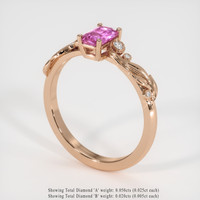 1.08 Ct. Sapphire Ring, 14K Rose Gold 2