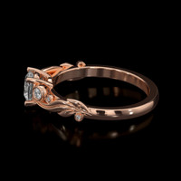 0.84 Ct. White Sapphire Ring, 14K Rose Gold 4