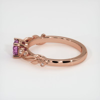0.77 Ct. Pinkish Purple Sapphire Ring, 14K Rose Gold 4