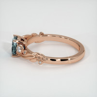 1.12 Ct. Greyish Blue Sapphire Ring, 14K Rose Gold 4