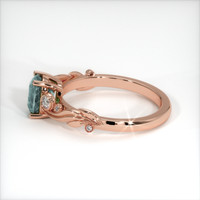 1.19 Ct. Greyish Blue Sapphire Ring, 14K Rose Gold 4