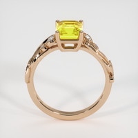 2.09 Ct. Yellow Sapphire Ring, 14K Rose Gold 3