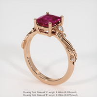 1.55 Ct. Gemstone Ring, 18K Rose Gold 2