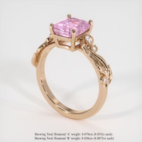 2.62 Ct. Pink Sapphire Ring, 18K Rose Gold 2