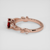 0.89 Ct. Ruby Ring, 18K Rose Gold 4