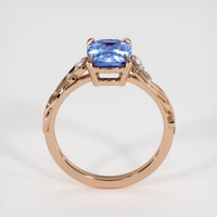 2.00 Ct. Blue Sapphire Ring, 18K Rose Gold 3