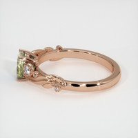 0.96 Ct. Yellowish Green Sapphire Ring, 18K Rose Gold 4