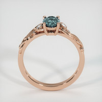 1.12 Ct. Greyish Blue Sapphire Ring, 18K Rose Gold 3