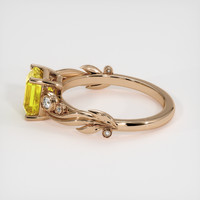 2.09 Ct. Yellow Sapphire Ring, 18K Rose Gold 4