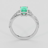 1.09 Ct. Emerald Ring, Silver 3