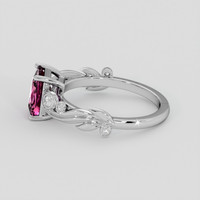 1.70 Ct. Purplish Pink Rhodolite Garnet Ring, Silver 4