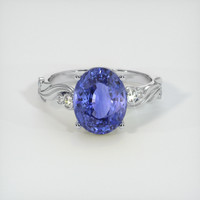 5.43 Ct. Violet Sapphire Ring, 10K White Gold 1