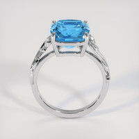 5.66 Ct. Swiss Blue Topaz Ring, 10K White Gold 3