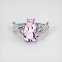 5.57 Ct. Pink Kunzite Ring, 10K White Gold 1