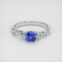 0.94 Ct. Blue Sapphire Ring, 14K White Gold 1