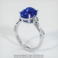 5.54 Ct. Sapphire Ring, 14K White Gold 2