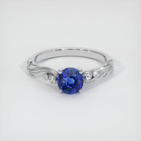 1.25 Ct. Blue Sapphire Ring, 14K White Gold 1