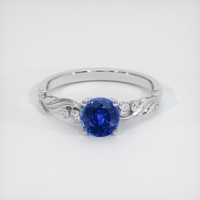 0.91 Ct. Sapphire Ring, 14K White Gold 1