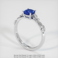 0.91 Ct. Sapphire Ring, 14K White Gold 2