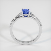 0.74 Ct. Blue Sapphire Ring, 14K White Gold 3