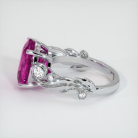 6.52 Ct. Purplish Pink Sapphire Ring, 14K White Gold 4