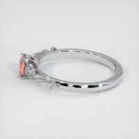 0.57 Ct. Padparadscha Sapphire Ring, 14K White Gold 4
