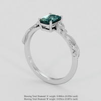 1.57 Ct. Bi Color / Parti Sapphire Ring, 14K White Gold 2