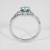 1.02 Ct. Bluish Green Sapphire Ring, 14K White Gold 3