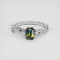 1.24 Ct. Bi Color Sapphire Ring, 14K White Gold 1