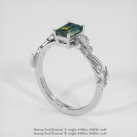 1.24 Ct. Bi Color Sapphire Ring, 14K White Gold 2