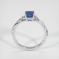 0.98 Ct. Blue Sapphire Ring, 14K White Gold 3