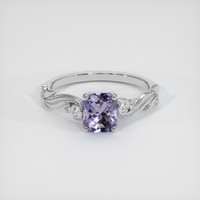 0.96 Ct. Purple Sapphire Ring, 14K White Gold 1