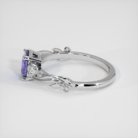 0.96 Ct. Purple Sapphire Ring, 14K White Gold 4