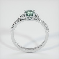 0.74 Ct. Bluish Green Sapphire Ring, 14K White Gold 3