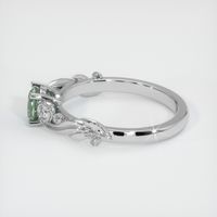 0.76 Ct. Yellowish Green Sapphire Ring, 14K White Gold 4