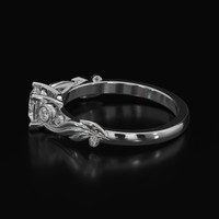 0.84 Ct. White Sapphire Ring, 14K White Gold 4